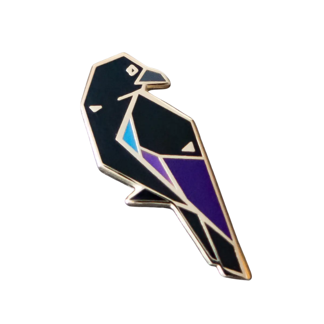 Raven Enamel Pin