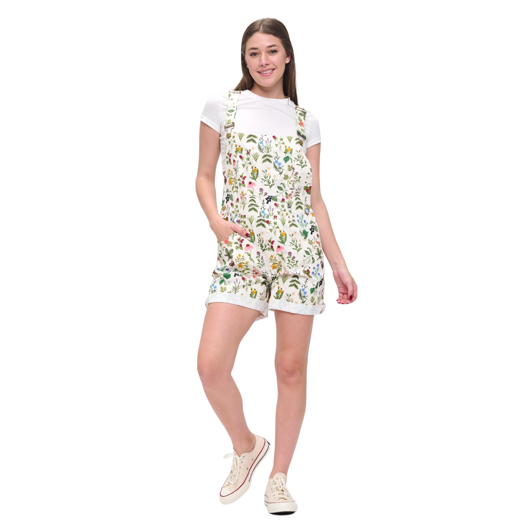Floral Garden Print Shortalls