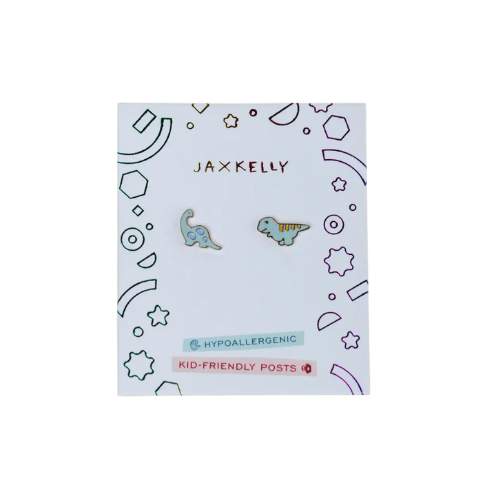 Dinosaur Enamel Flat Back Kids Earrings