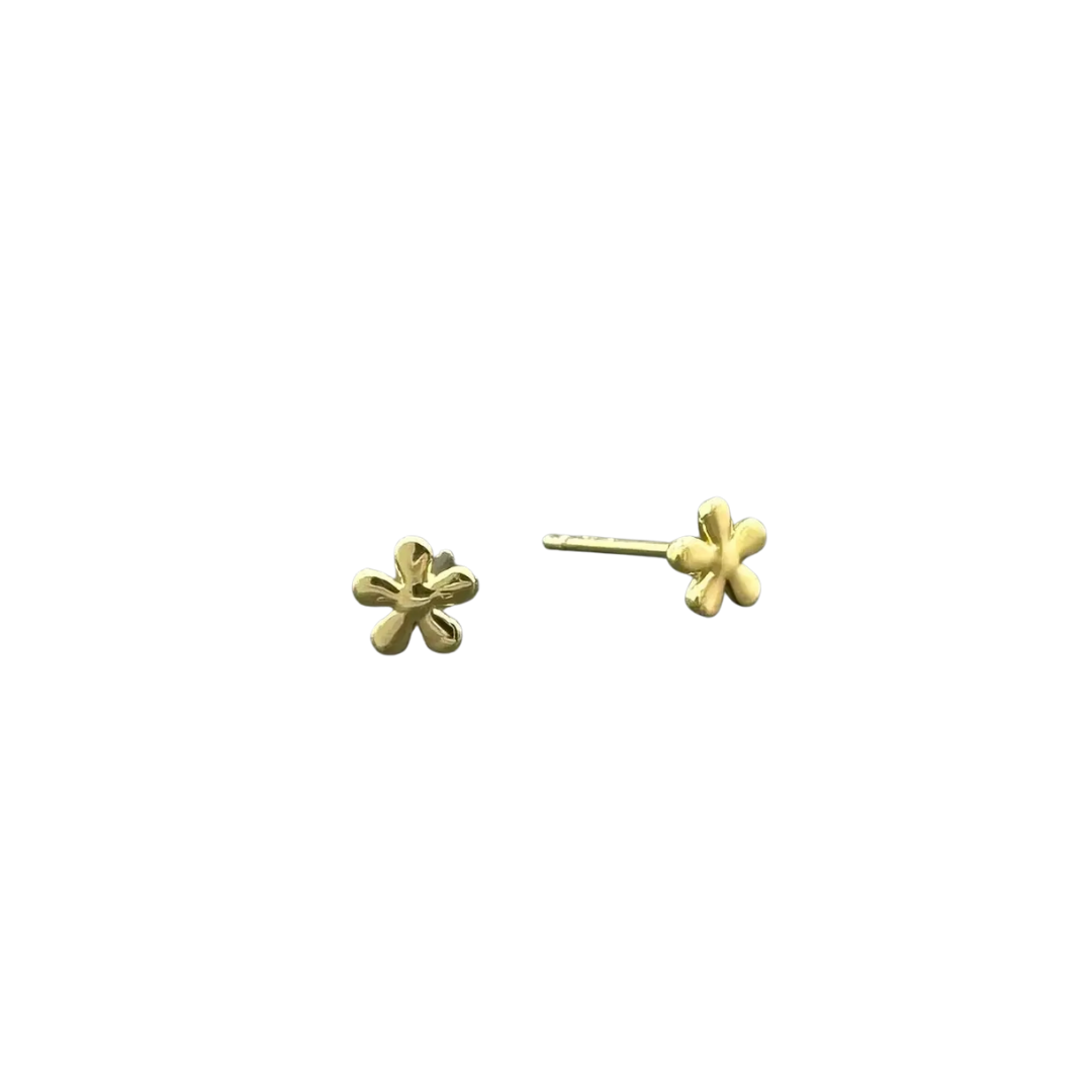 Gold Tiny Flower Studs