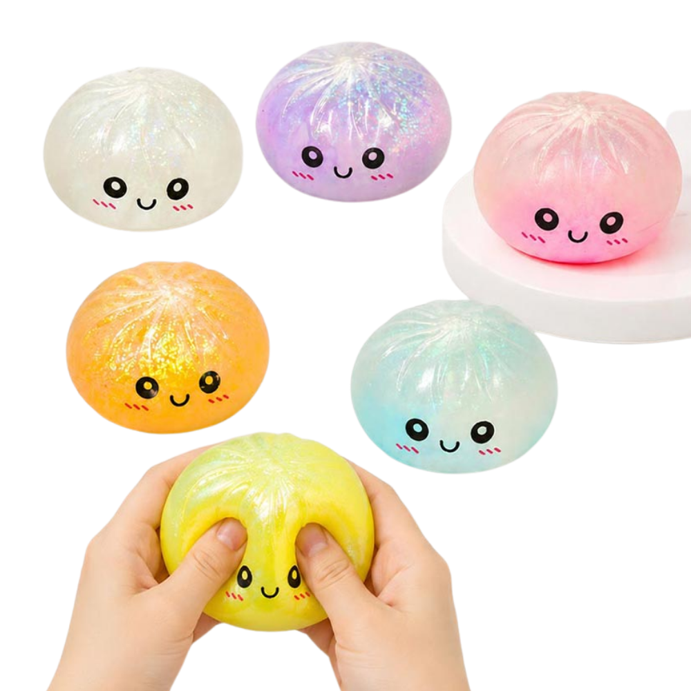 Glow in the Dark Bao Bun Dumpling Squeeze Squishy Stress Relief Toy