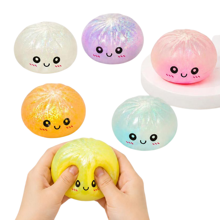 Glow in the Dark Bao Bun Dumpling Squeeze Squishy Stress Relief Toy