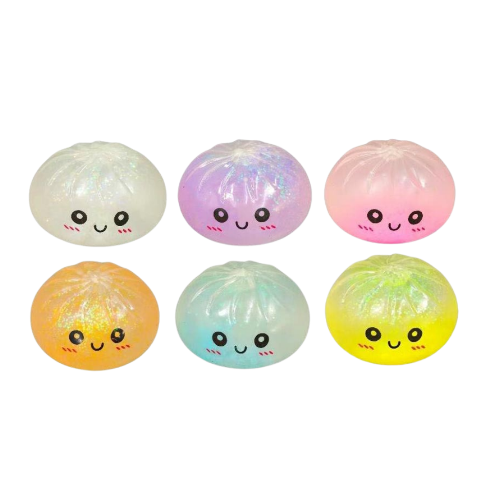 Glow in the Dark Bao Bun Dumpling Squeeze Squishy Stress Relief Toy