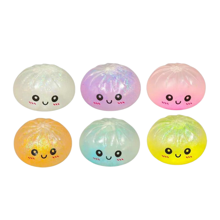 Glow in the Dark Bao Bun Dumpling Squeeze Squishy Stress Relief Toy