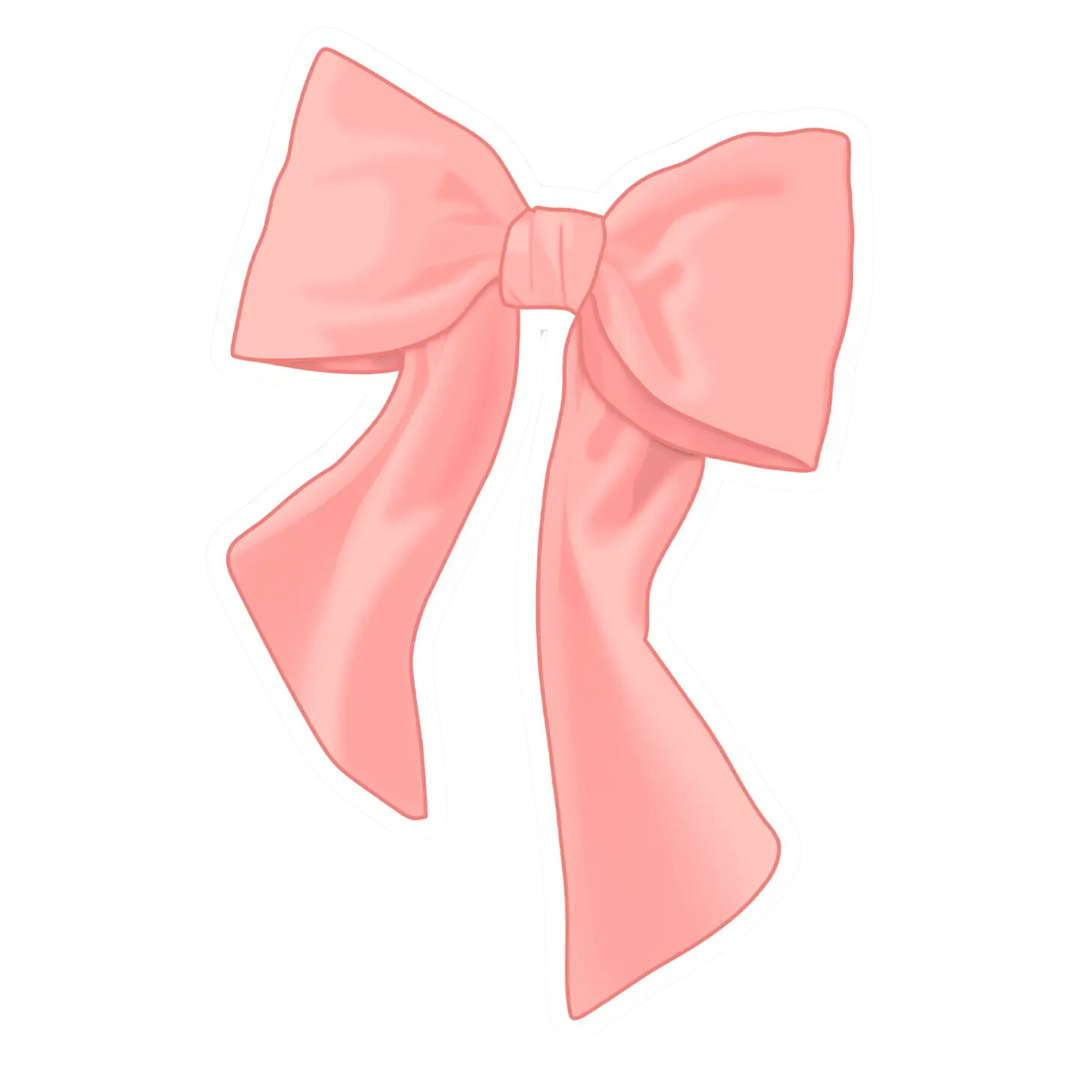 Pink Ribbon Bow Sticker