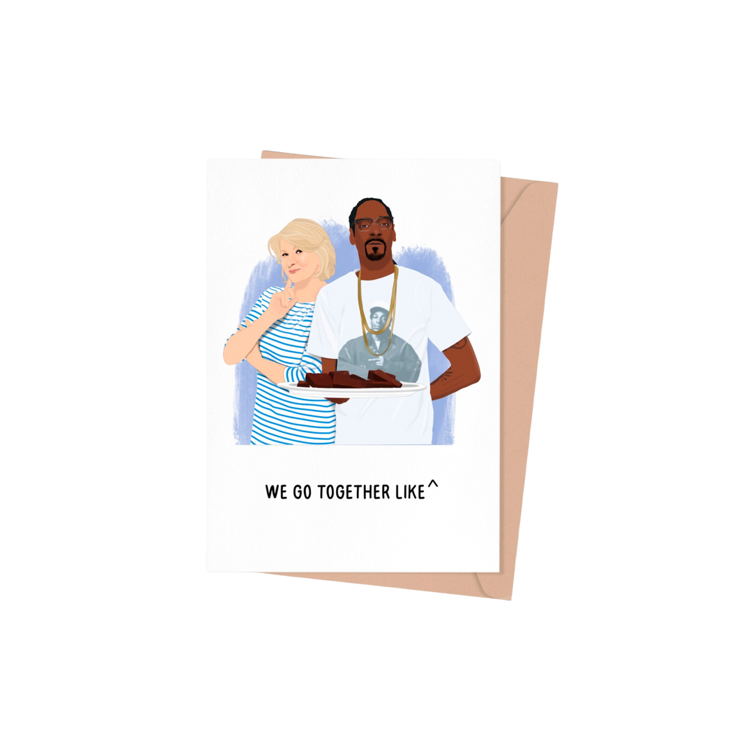 Martha Stewart and Snoop Dogg Friendship Greeting Card