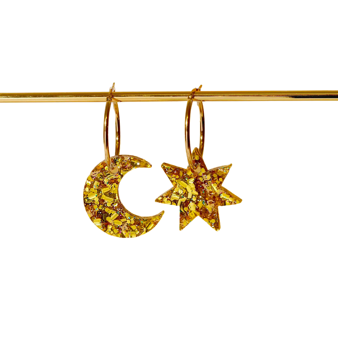 Celestial Hoop Earrings