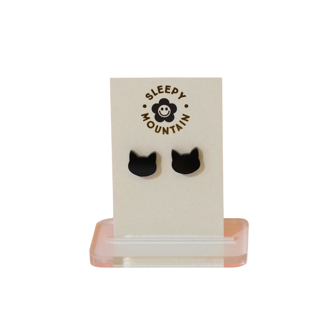 Black Cat Silhouette Earrings