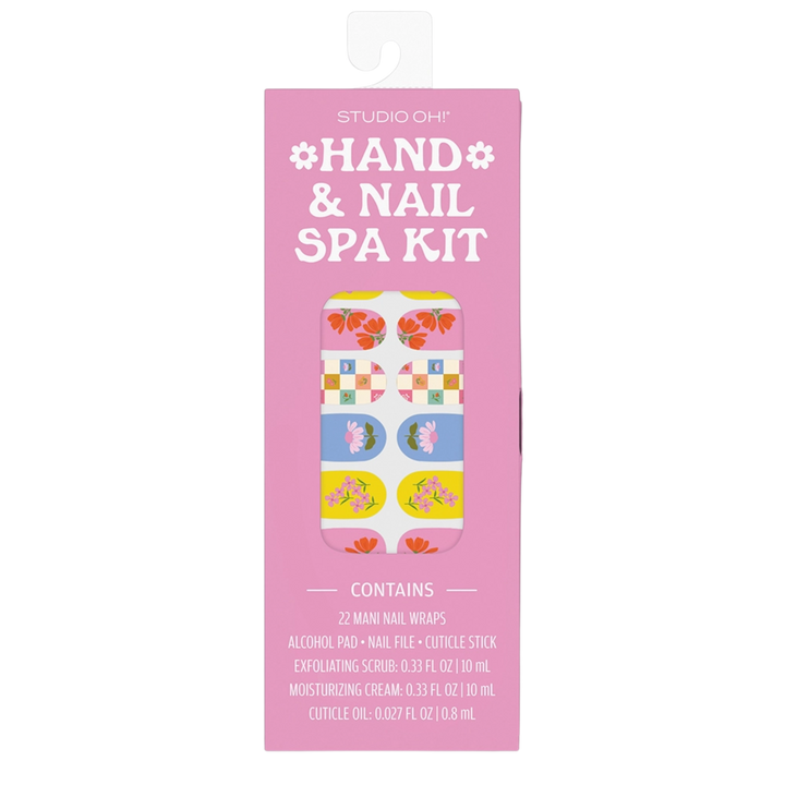 Checkerboard Blooms Hand & Nail Spa Kit