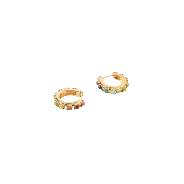 Miley Colorful Beads Huggie Earrings