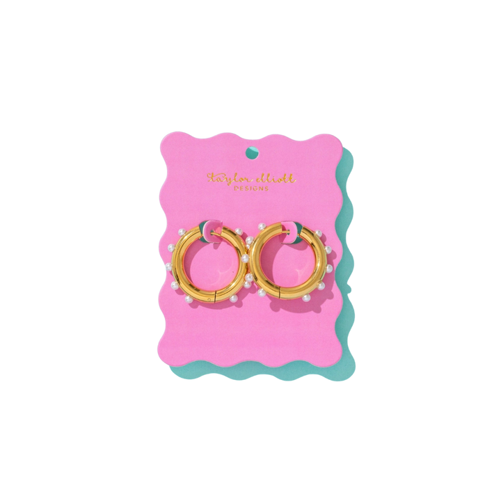 Lola Pearl Hoop Earrings