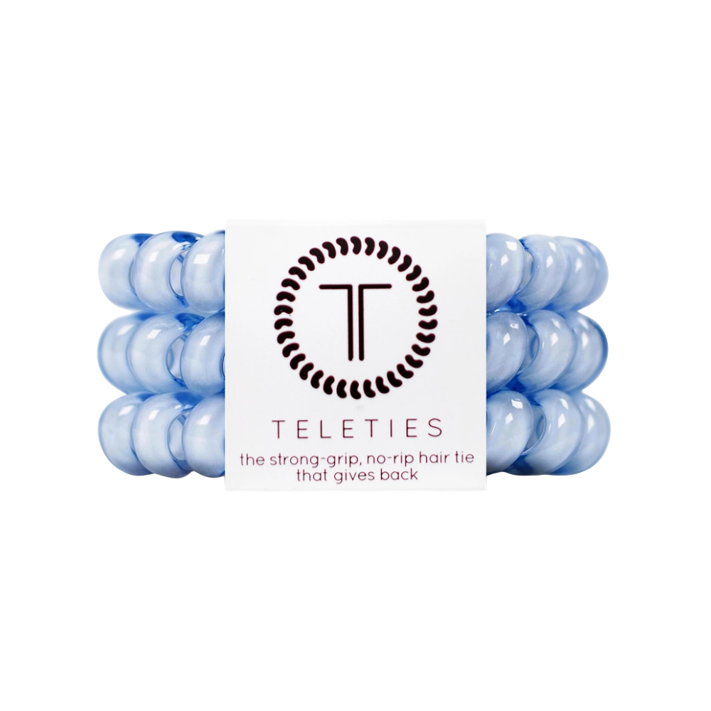 Washed Denim Hair Ties (3ct)