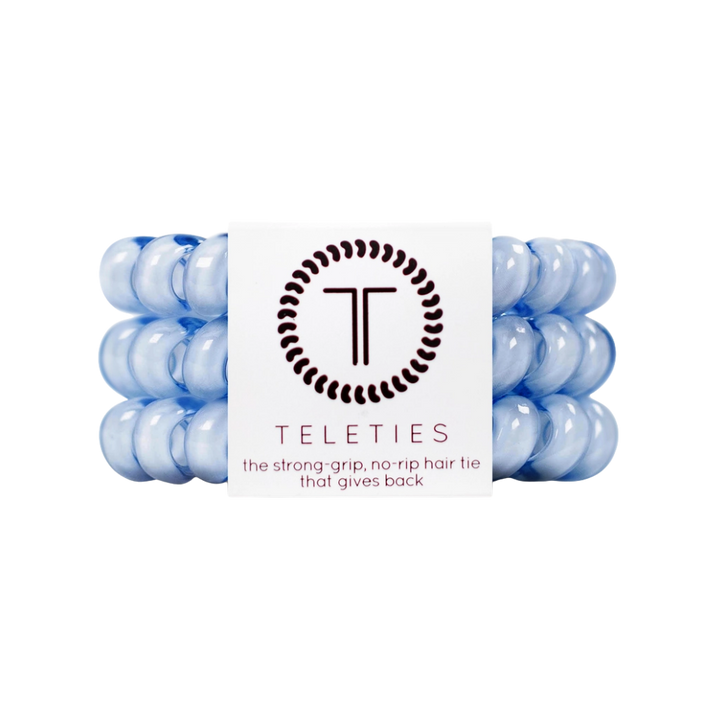 Washed Denim Hair Ties (3ct)