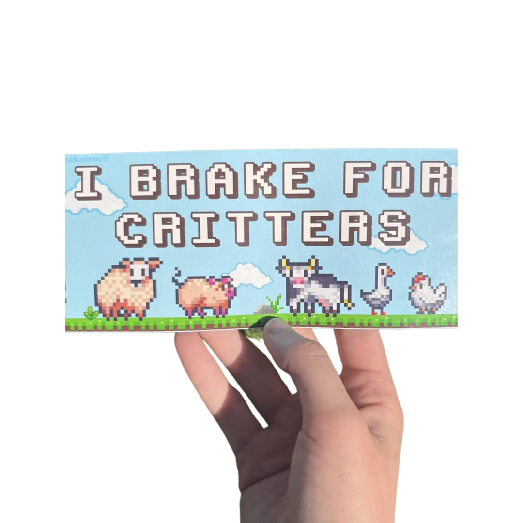 I Brake for Critters 🐄 Sticker
