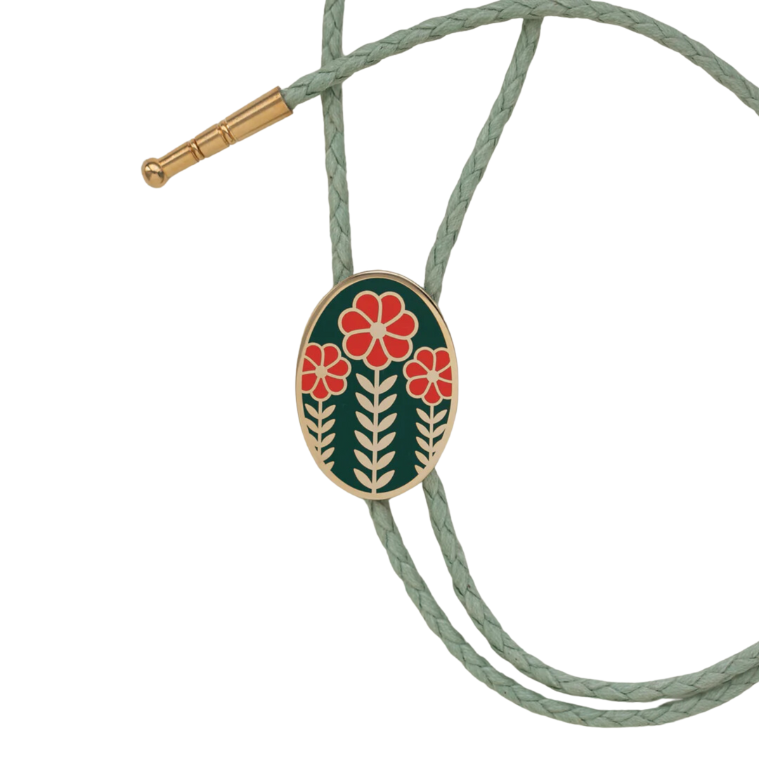 Three Flower Bolo Tie