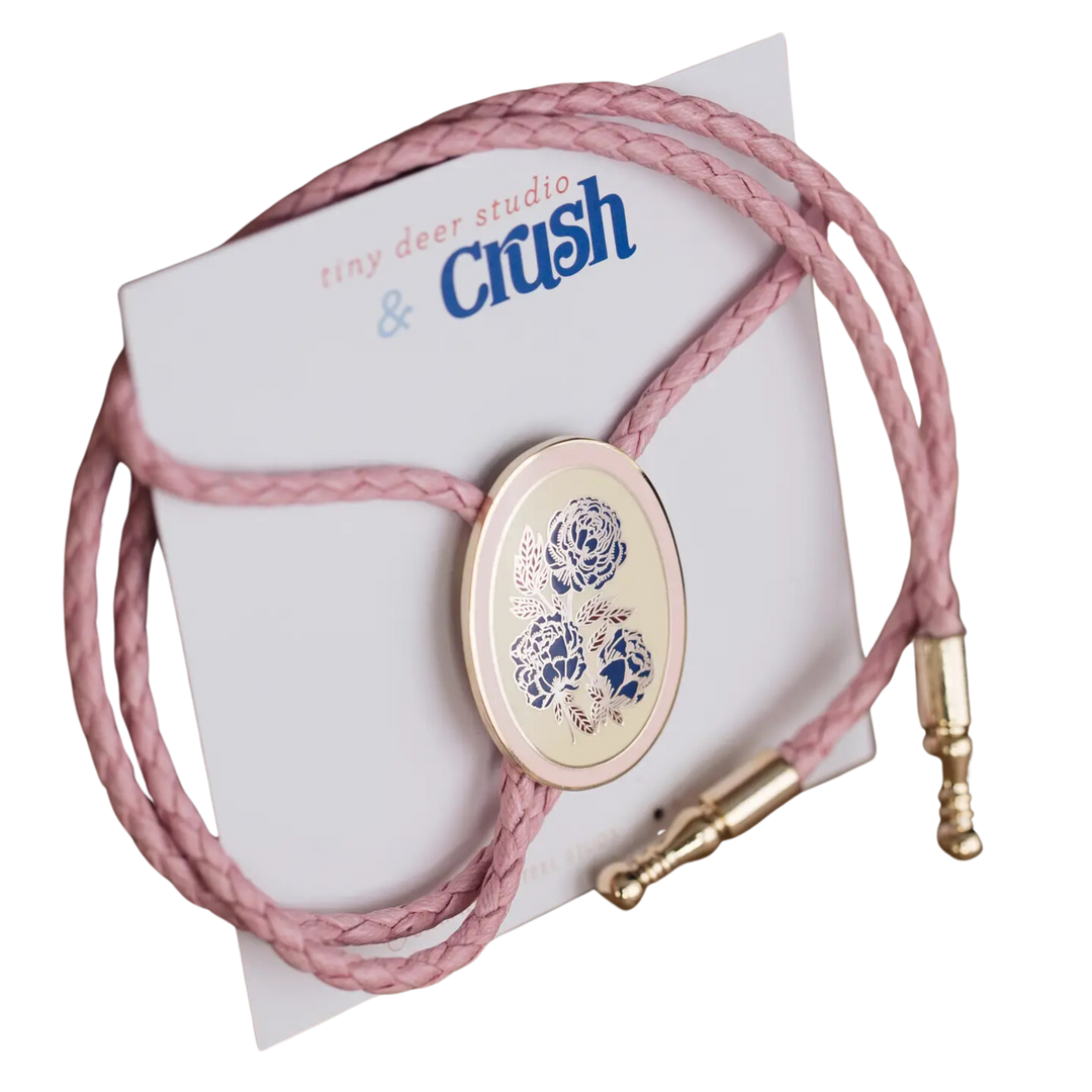 Floral Bolo Tie with Crush
