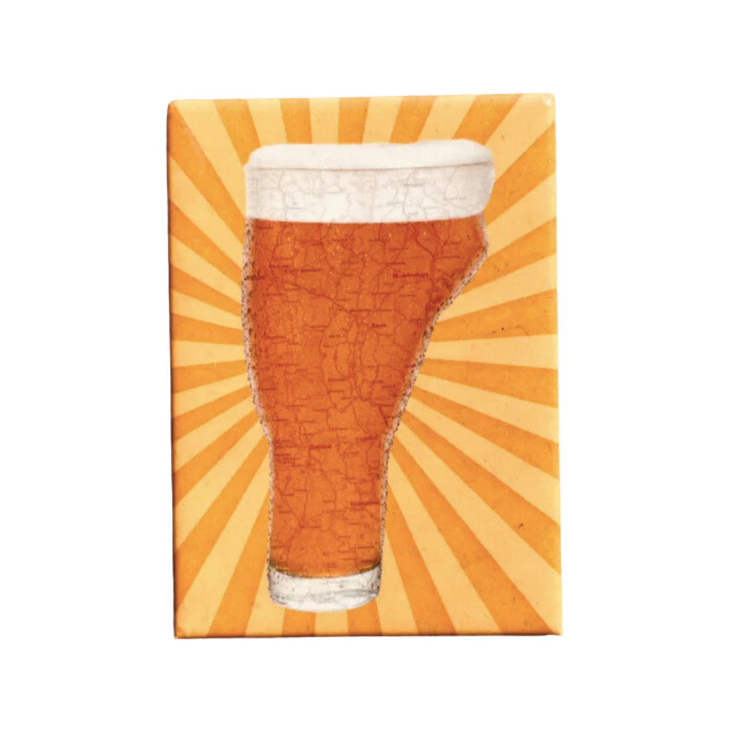 Vermont-Shaped Beer Rectangle Magnet
