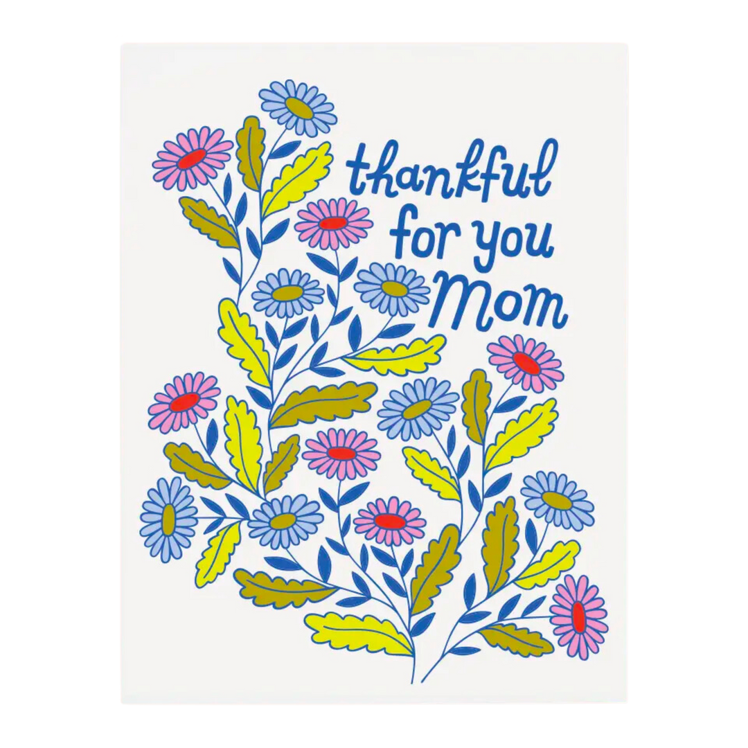 Thankful Floral Mom Card