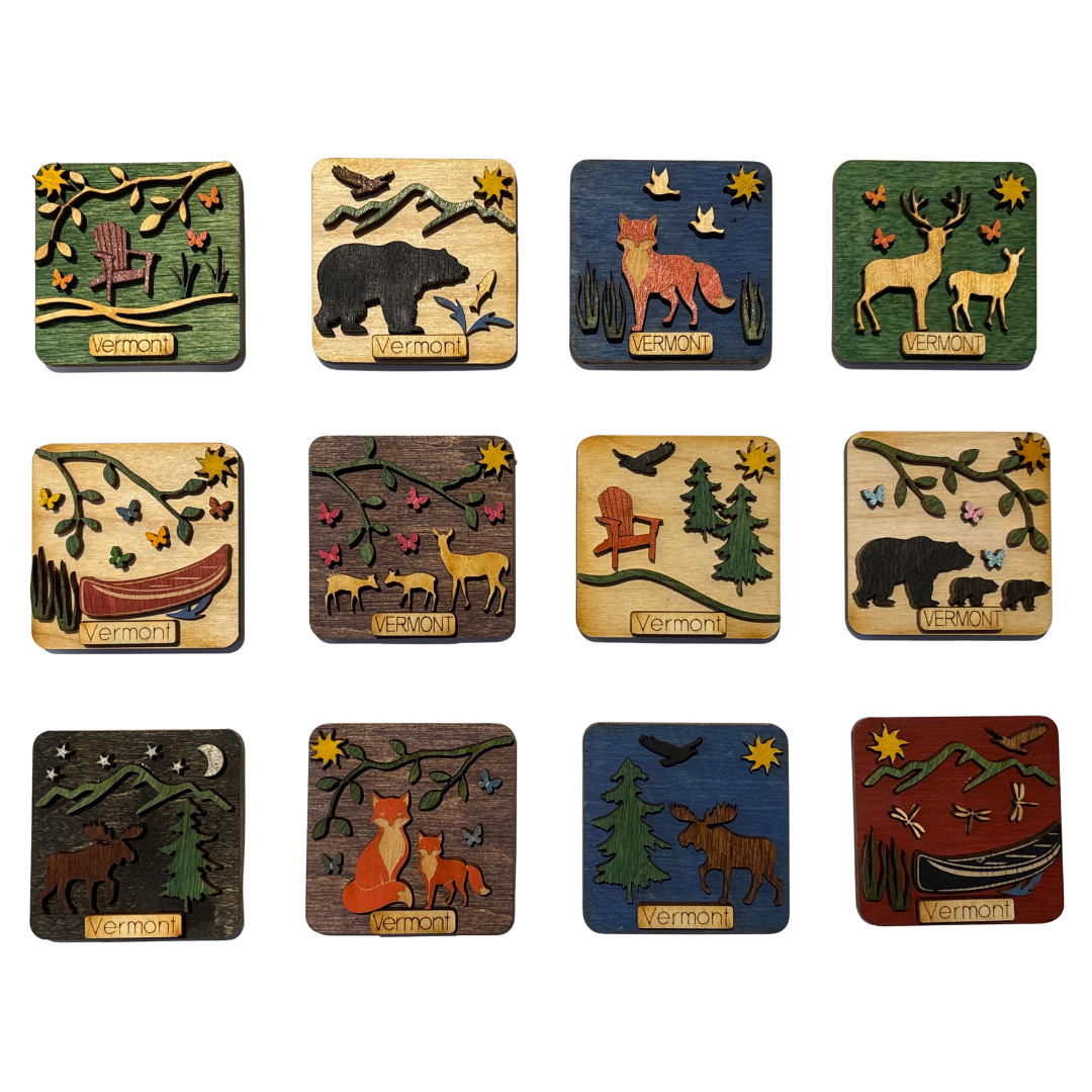 Vermont Woodland Magnets
