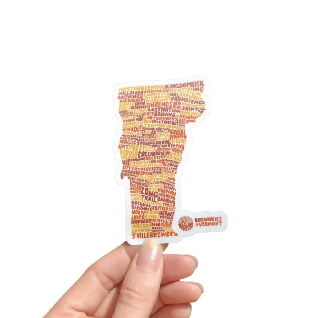 Hand-Lettered Brew Vermont Sticker