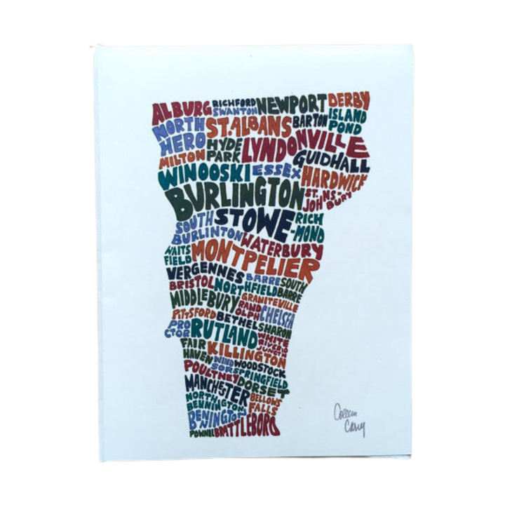 Vermont Towns Greeting Card