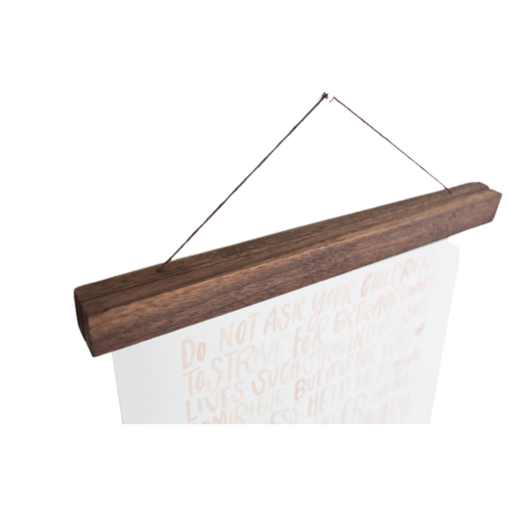 Wooden Poster Hanger - Walnut 14 inches