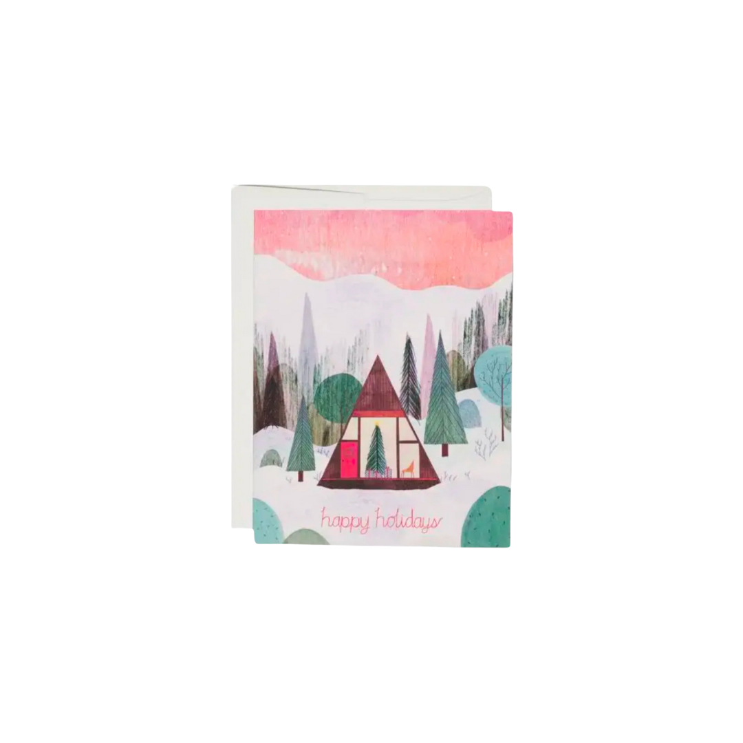Modern Cabin Holiday Card