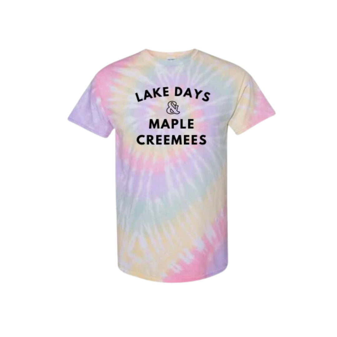 Lake Days & Maple Creemees Tie-Dyed Tee