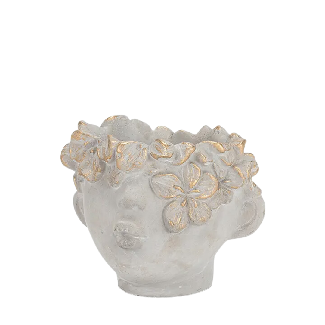 Mini Kissing Face Planter with Gold
