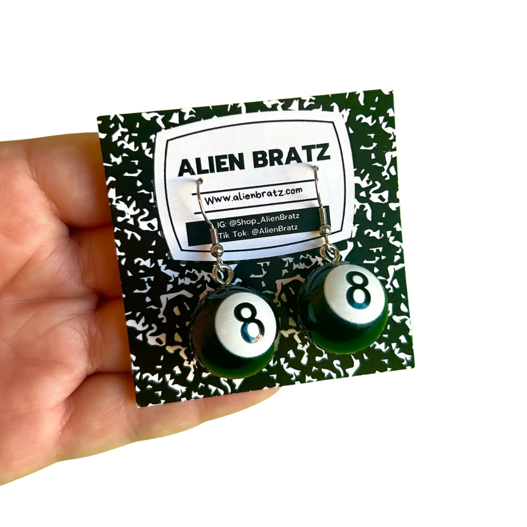8 Ball Earrings