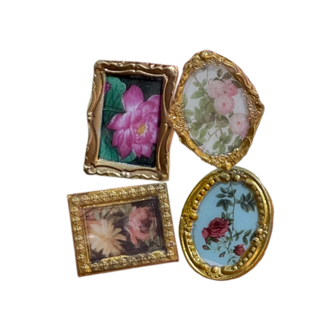 Mini Framed Floral Magnets (4ct)