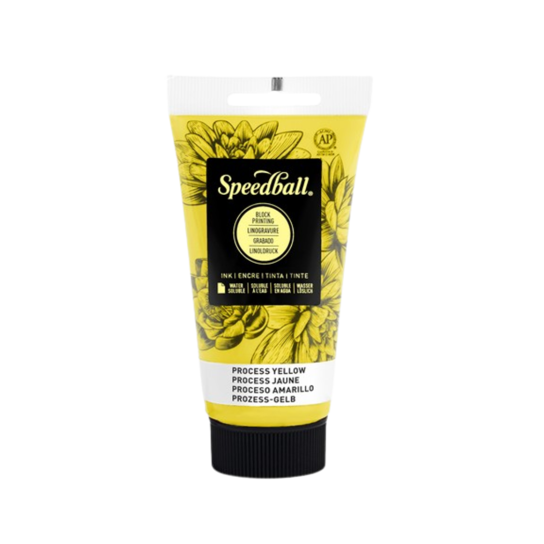 Water-Soluble Block Printing Ink 2.5oz - Process Yellow