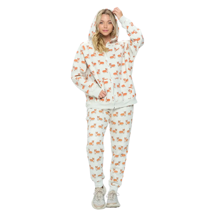 Corgi Print Sweatpants