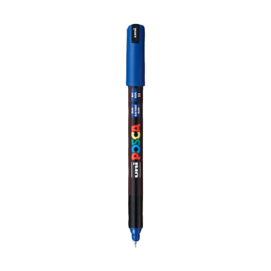 POSCA PC-1MR Acrylic Paint Marker – Extra-Fine Metal Tip Blue