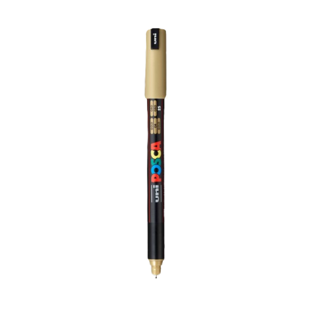 POSCA PC-1MR Acrylic Paint Marker – Extra-Fine Metal Tip Gold