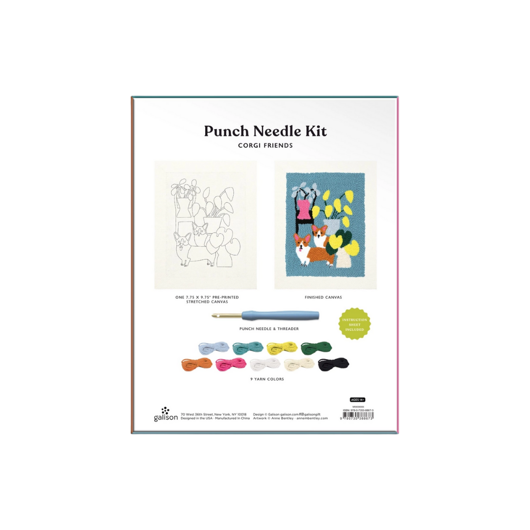 Corgi Friends Punch Needle Kit