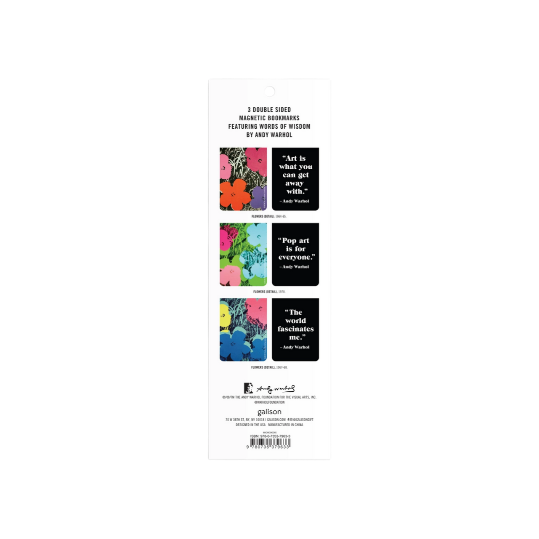 Andy Warhol Magnetic Bookmarks  — Flowers