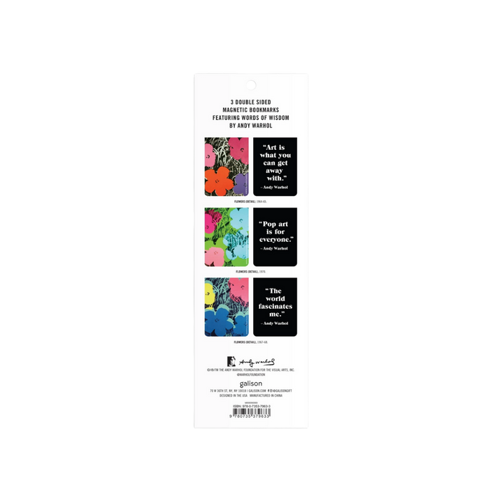 Andy Warhol Magnetic Bookmarks  — Flowers