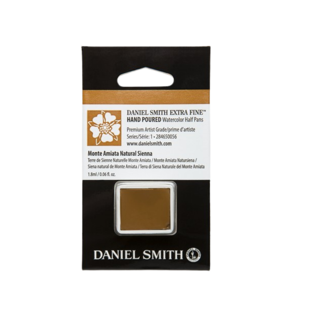 Daniel Smith Hand Poured Watercolor Half Pan — Monte Amiata Natural Sienna