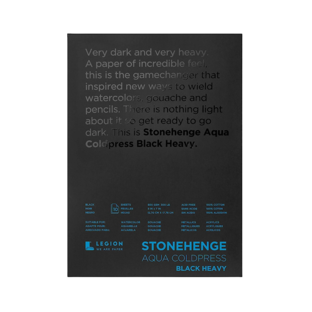 Stonehenge Aqua Black Heavy Block - Watercolor Paper (5"x7")