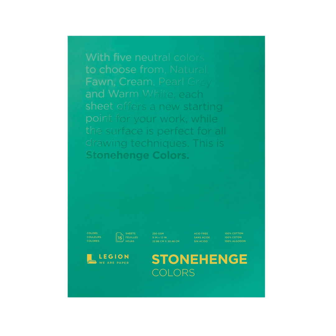 Stonehenge Colors Cotton Pad — For Drawing, Pastel & Ink (9″ × 12″)
