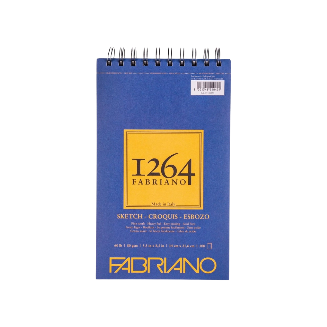 Fabriano 1264 Sketch Pad Spiral Bound — 5.5 × 8.5 in