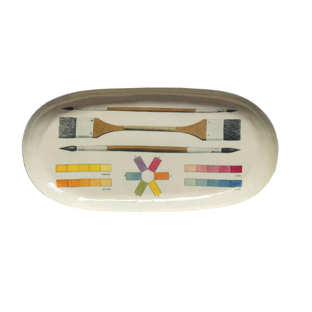 Oval Enamel Tray – The Art of Colouring