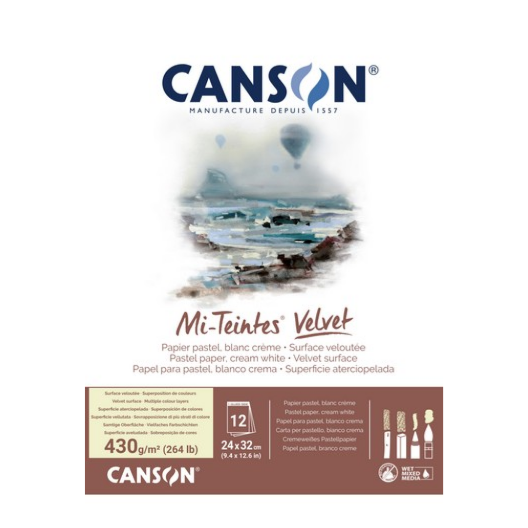 Mi-Teintes Velvet Pad — Cream White 601 (9.45" × 12.6")