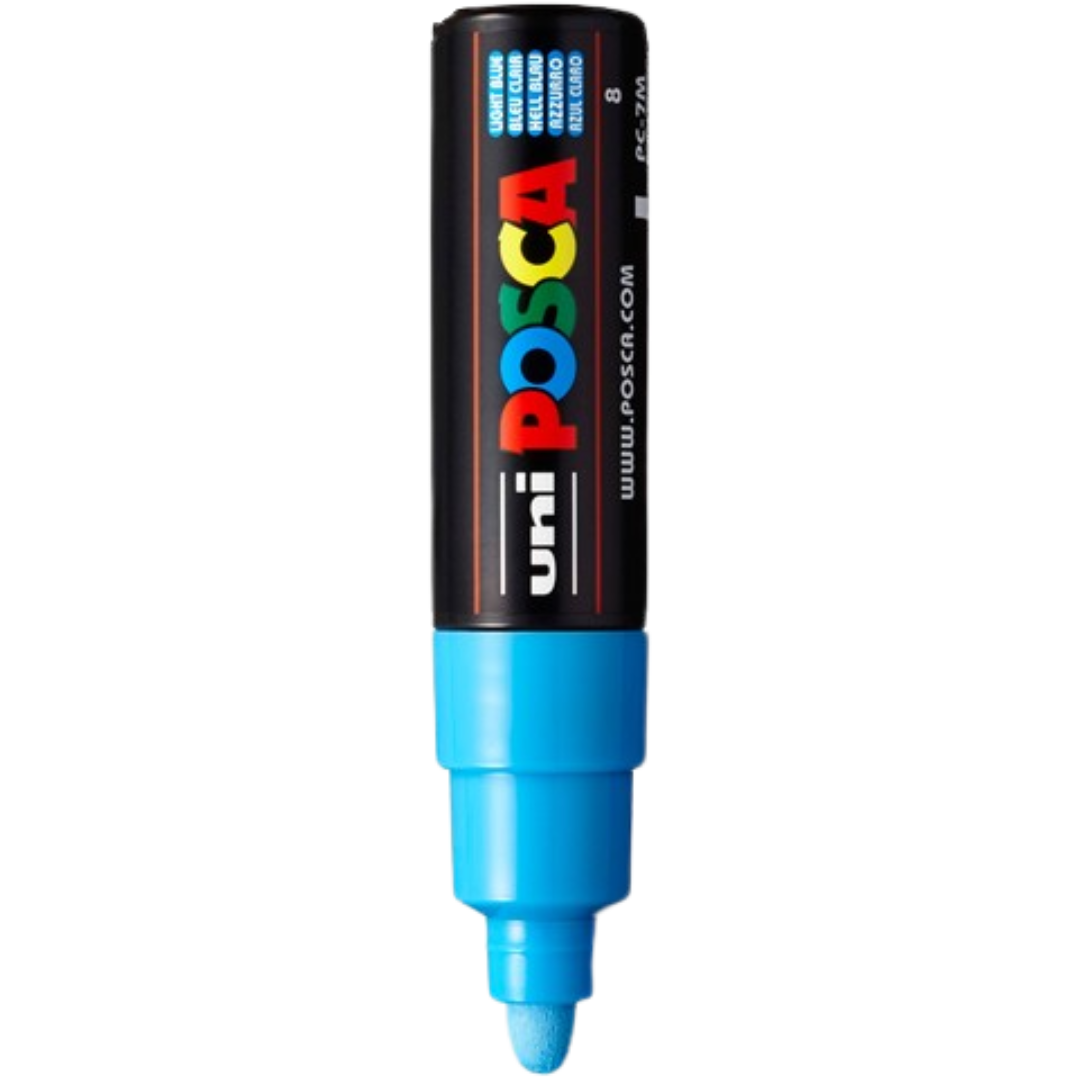 Posca PC-7M Paint Marker Broad Bullet Tip - Light Blue