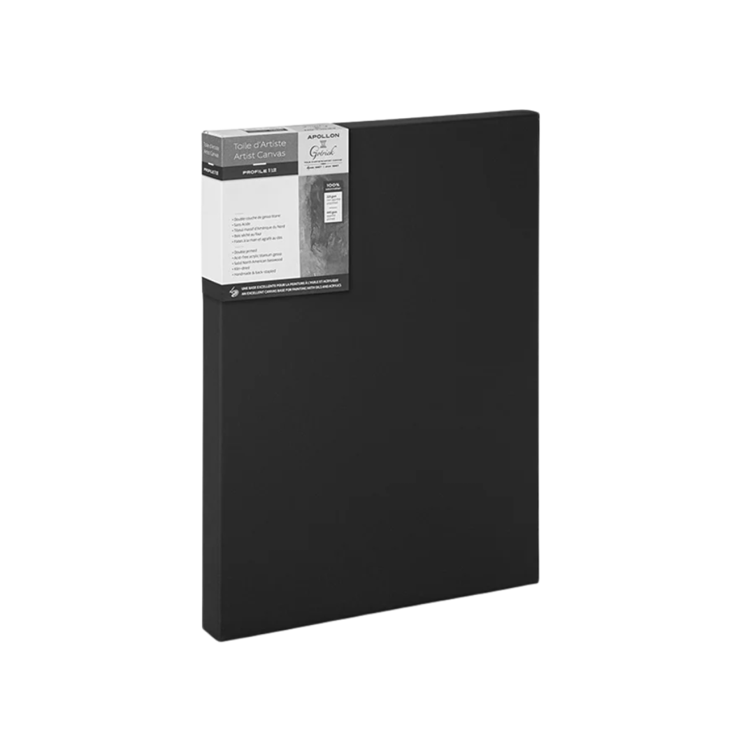 1-1/2" Standard Black Artist Canvas