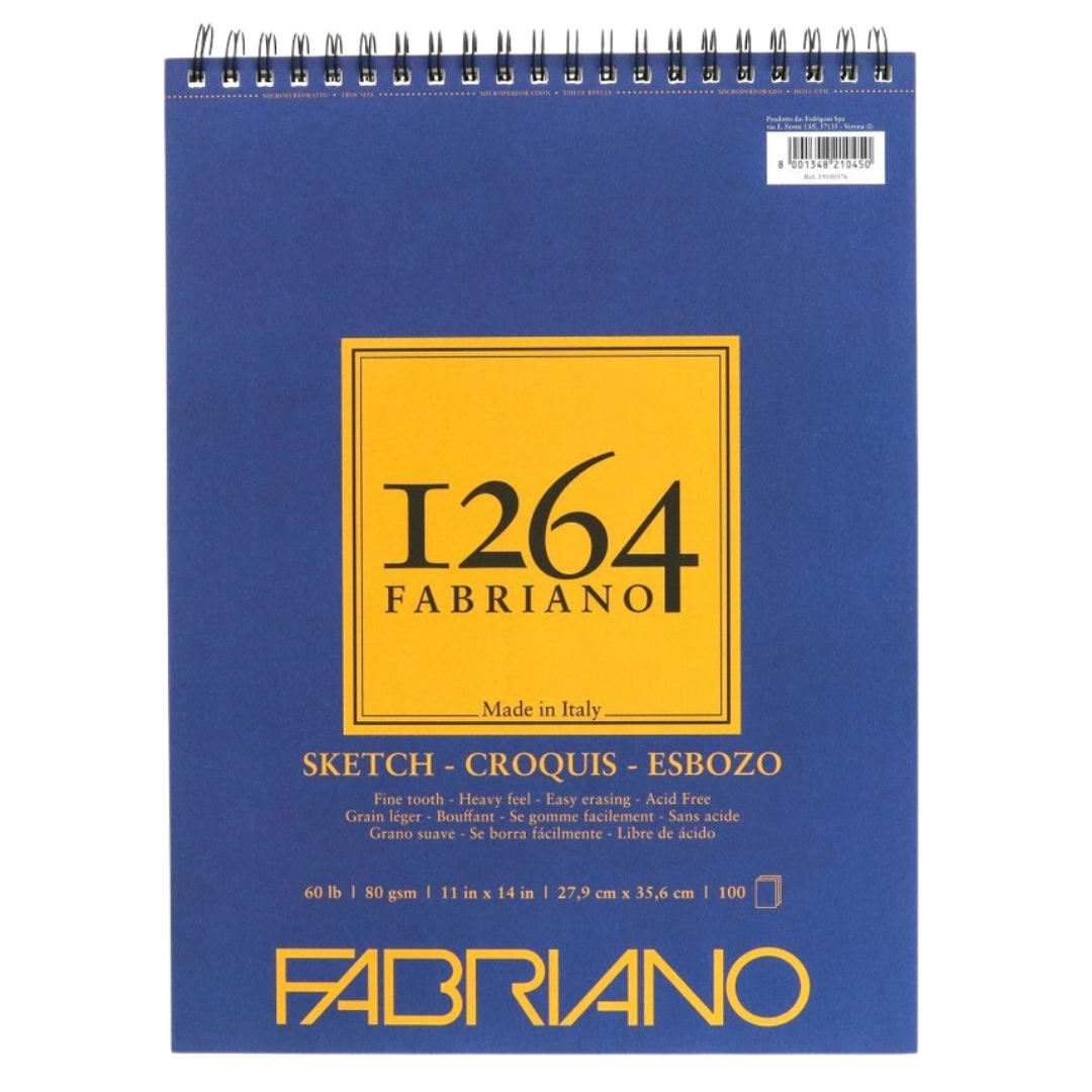 Fabriano 1264 Sketch Pad Spiral Bound — 11 × 14 in