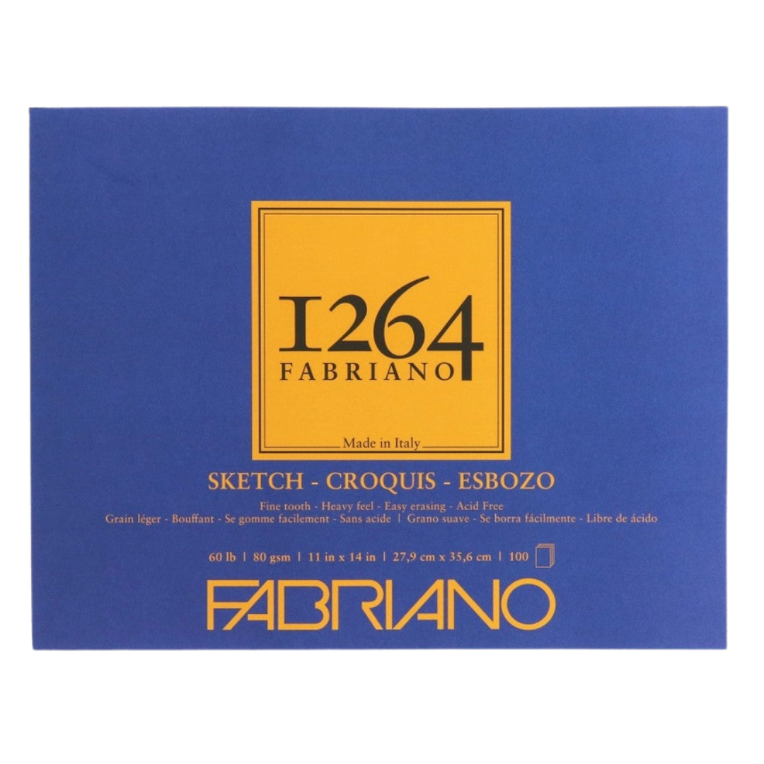 Fabriano 1264 Sketch Pad Glue Bound — 11 × 14 in