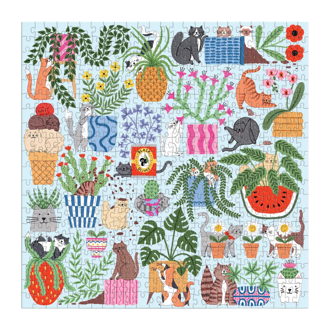 Cats in the Houseplants 500 Piece Puzzle