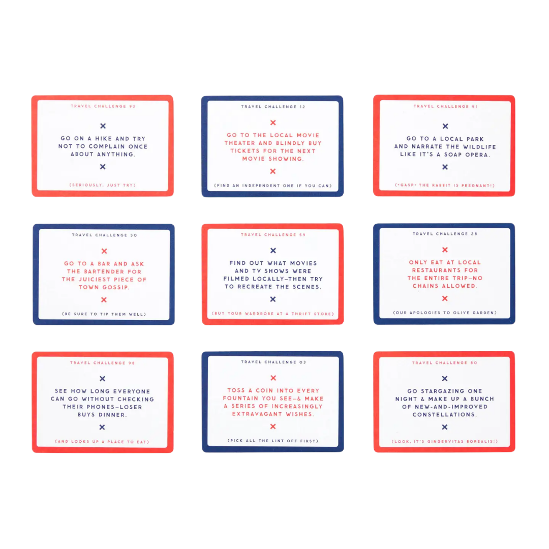 Challenge Accepted: Travel Tasks Card Deck